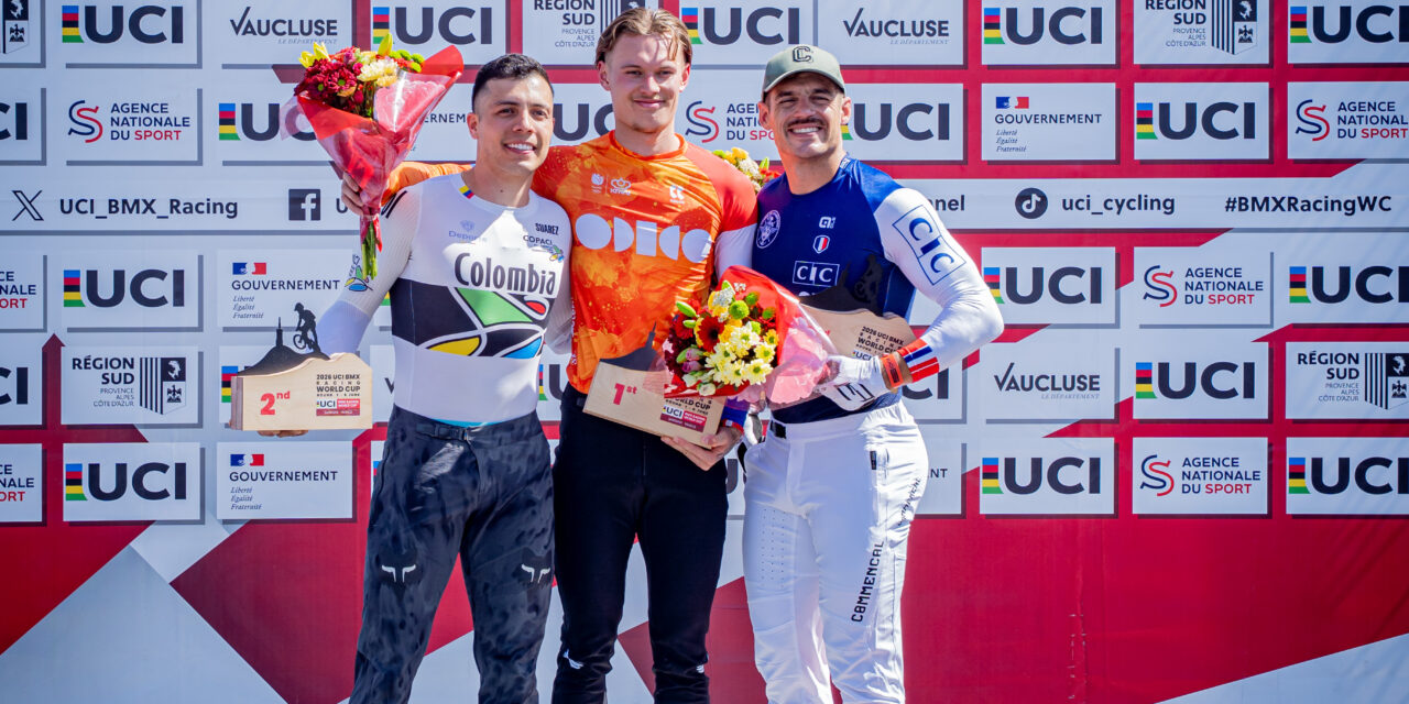 Diego Arboleda brilló en Francia y conquistó la plata en la Copa Mundo UCI de BMX